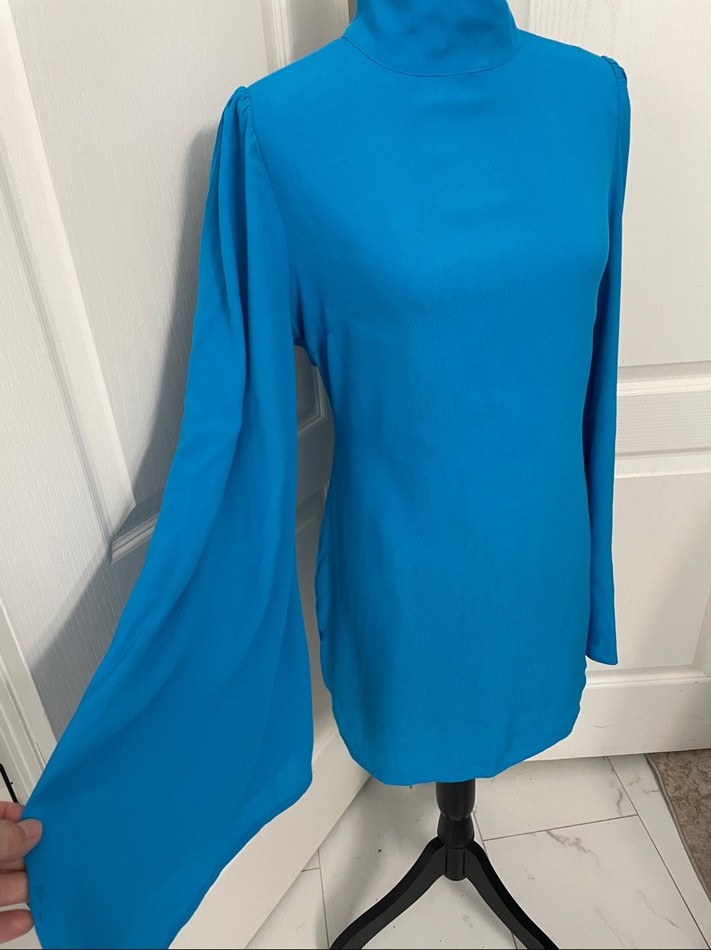 YLLW the Label Raya blue dress L fits S/M cocktail party wedding evening club - Picture 9 of 11